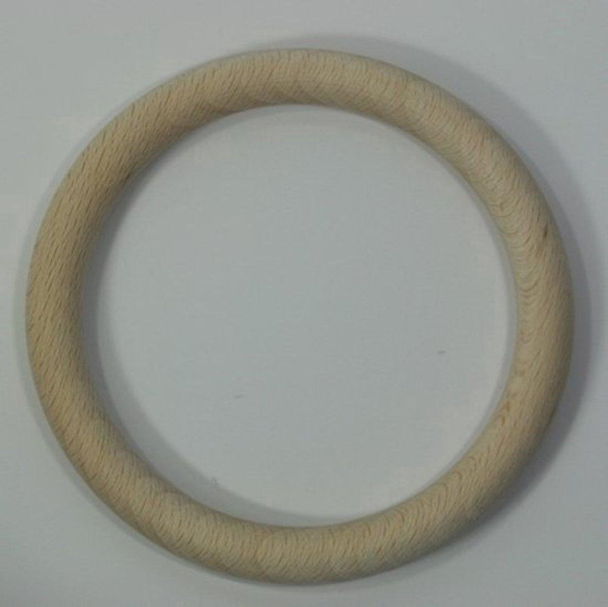 Houten ring beuken blank 70x12mm 5 stuks. BINNENMAAT 4,5 CM.