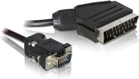 Scart (m) naar VGA (m) kabel / zwart - 2 meter | bol.com