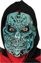 Halloween - Blauw metallic skelet masker