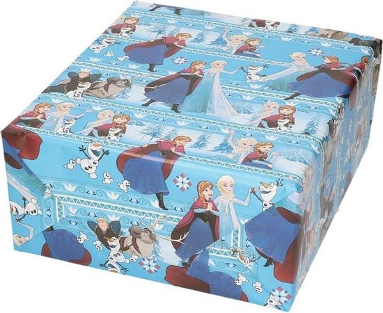 Soedan evalueren scheiden Cadeaupapier Disney 200 x 70 cm - Disney Frozen Elsa & Anna | bol.com