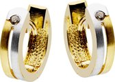 Glow 207.0151.12 oorringen goud bicolor 12mm cz
