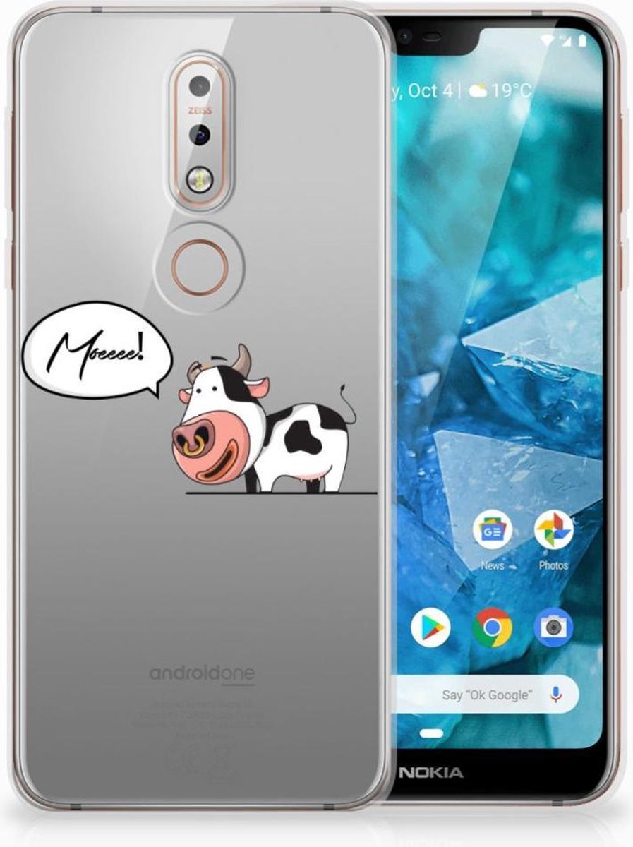 Nokia 7.1 Telefoonhoesje met Naam Cheeky Cow