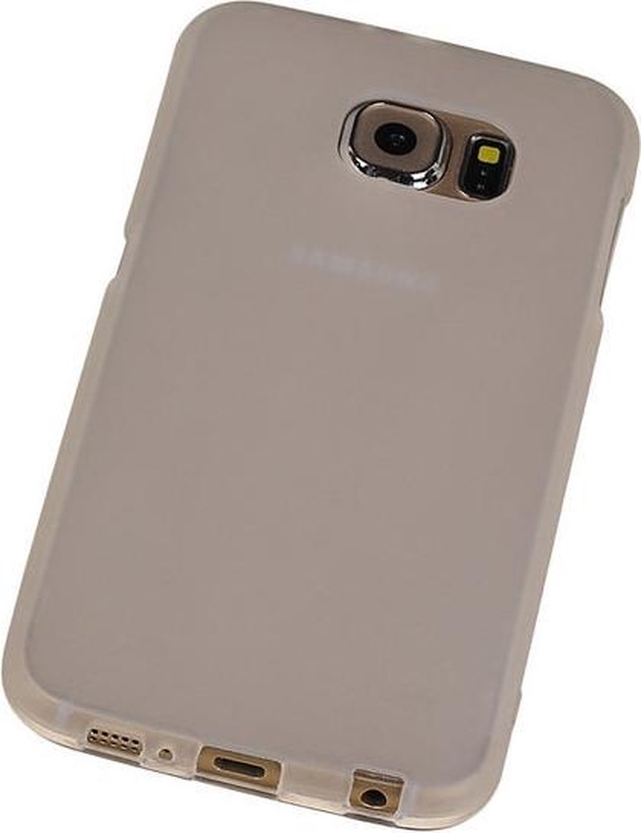 Samsung Galaxy S6 TPU Hoesje Transparant Wit – Back Case Bumper Hoes Cover