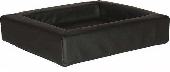 Comfort-Kussen hondenmand leatherlook 60 x 50 x 12 cm - Zwart