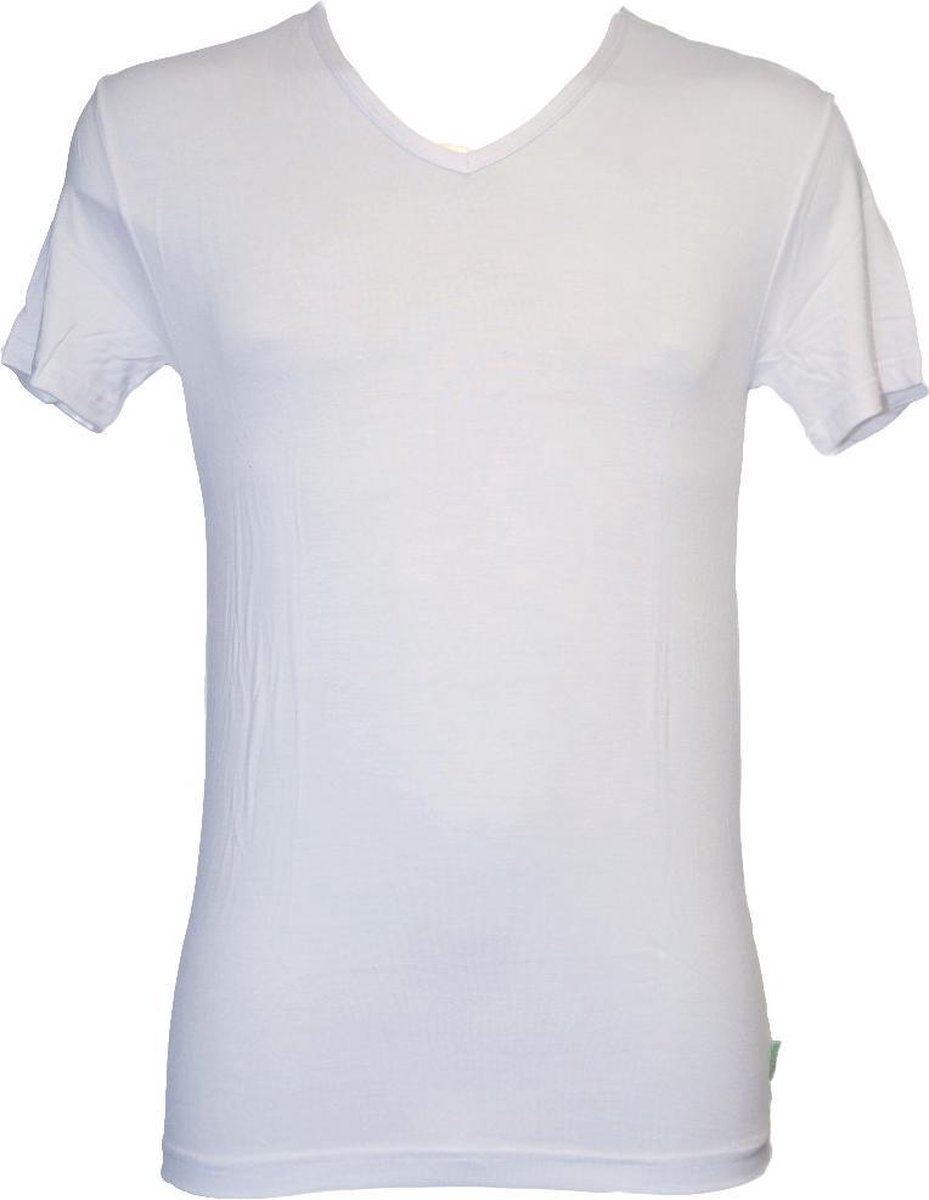 Boru Bamboo - T-shirt V-hals - Wit - L - Bamboe T-shirt - Modern Fit - Ademend - Anti-Zweet - 2314