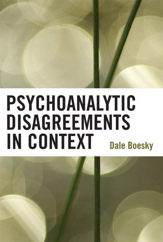 Psychoanalytic Disagreements in Context - cover