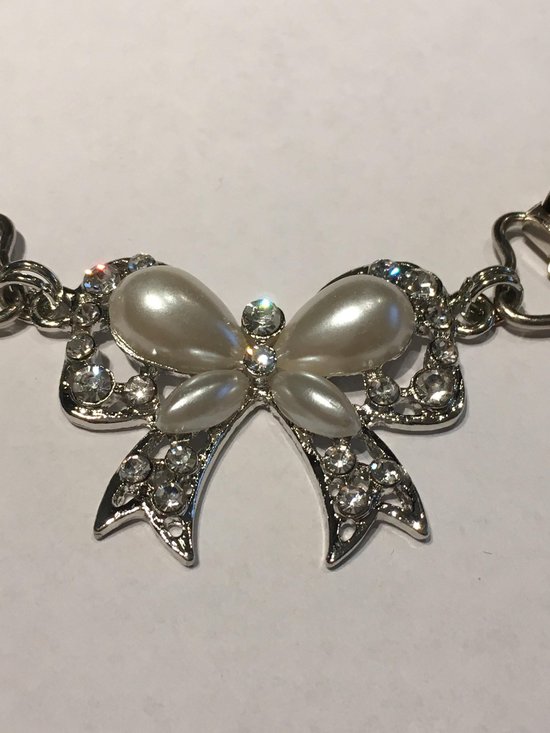 Bruidsdiadeem met parels en strass stenen