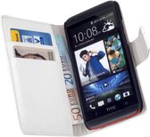 HC Bookcase Flip case Wallet Telefoonhoesje HTC Desire 601 Zara Wit