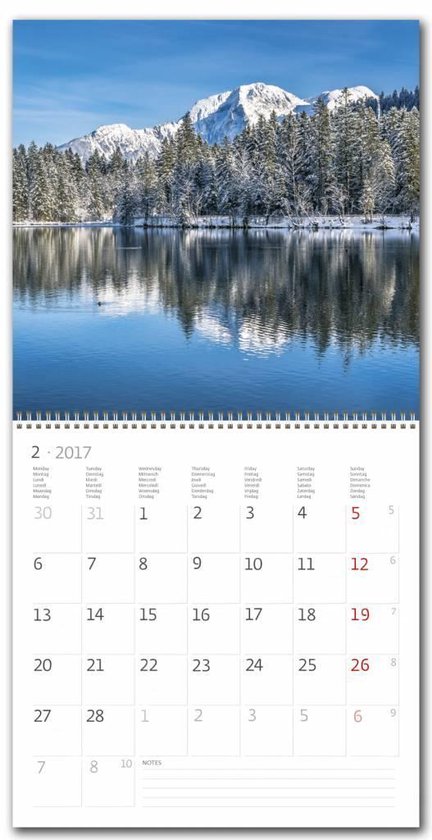 CA10-17 Kalpa kalender 2017 met schrijfruimte Alpen 30 x 30 cm. | bol.com
