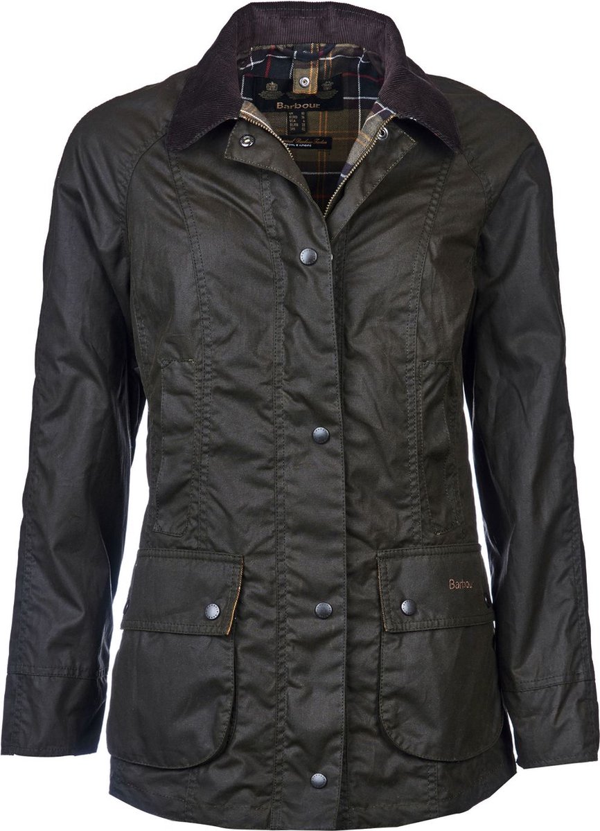 Barbour Classic Beadnell Wax Jacket lwx0668ol71 16 Olijf