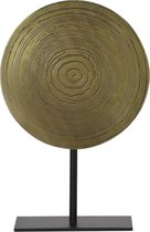 Light & Living Ornament Op Voet Sasim -Antiek Brons Spiraal-Mat Zwart - Ø25x38cm
