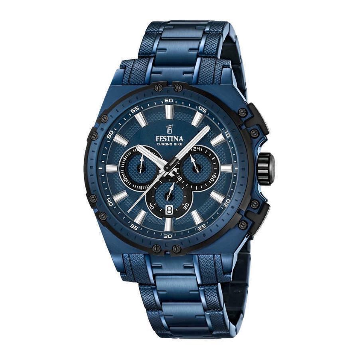 Festina F16973/1 Chrono Bike Special Edition Chronograaf - Horloge- Staal -  Blauw - 44 mm | bol.com