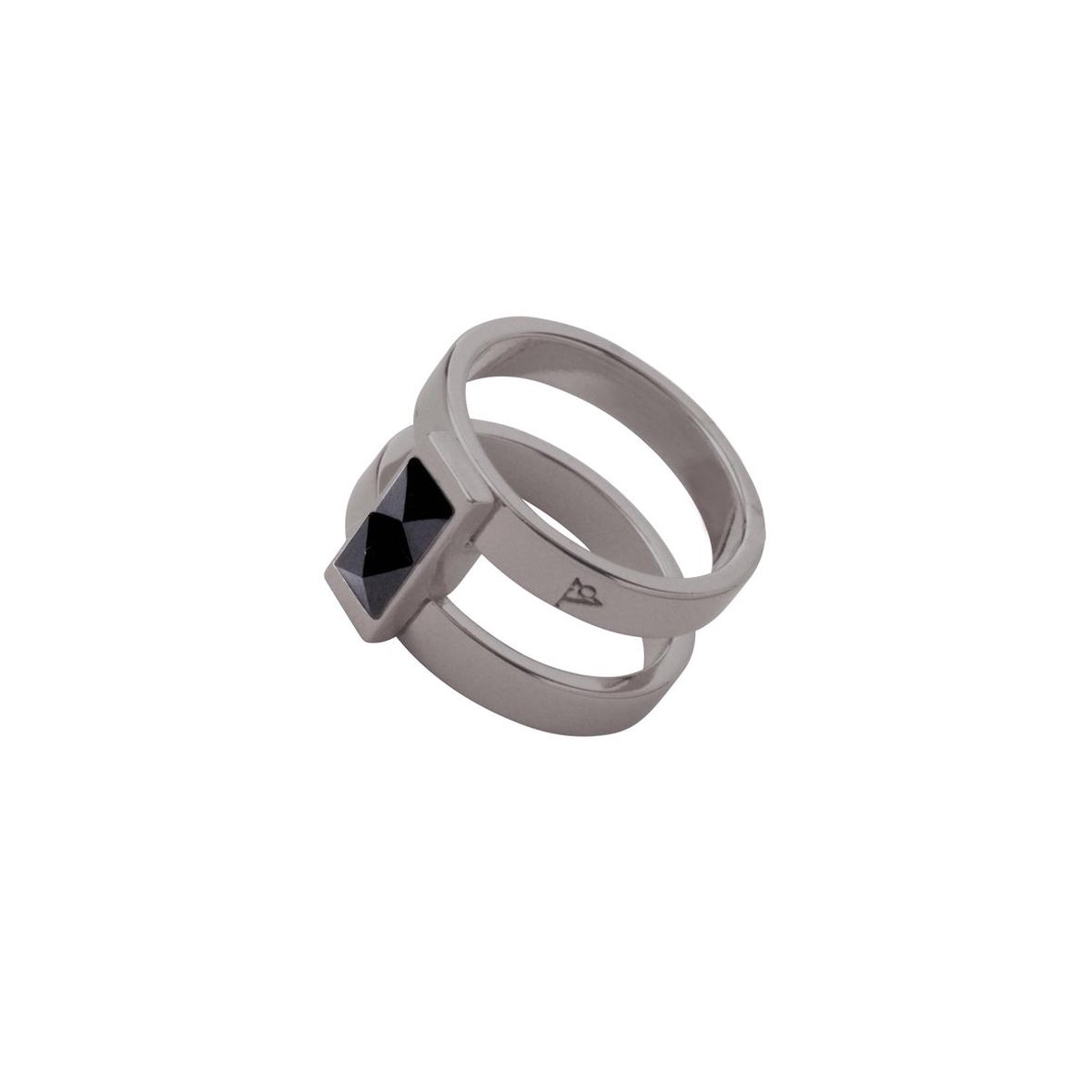 TOV Essentials Ring 1800.005.301.18 - Phoenix Multi Ring - 18 - Grijs/Zwart