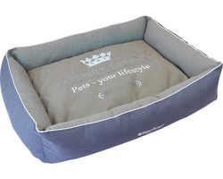 Happy-House Luxury Living Hondenmand Grijs/Taupe - Maat: L