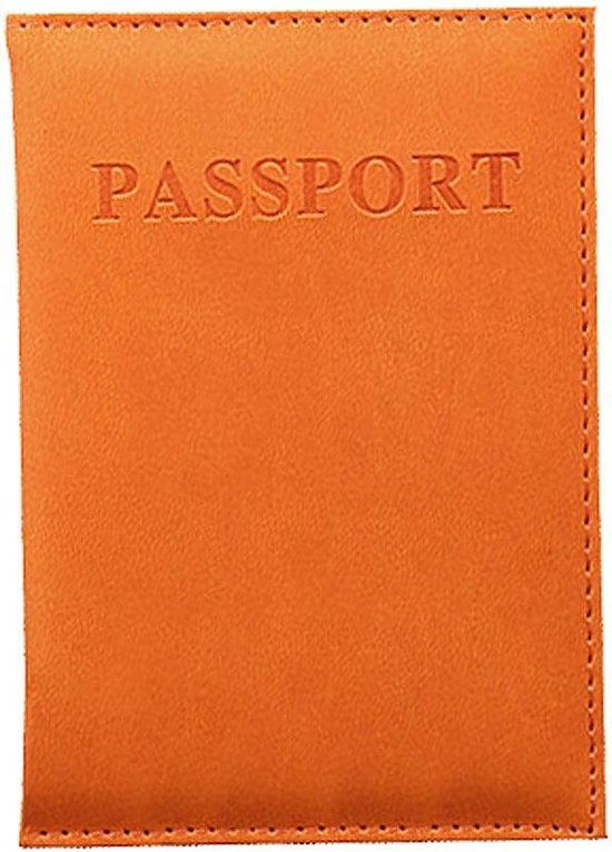 KELERINO. Paspoort Hoes - Paspoort Houder - Leer - Oranje