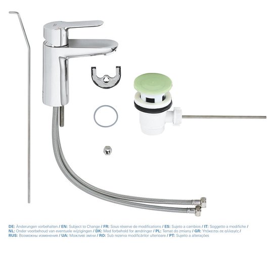 bol.com | GROHE BauEdge Wastafelkraan - koud en warm water - met ...