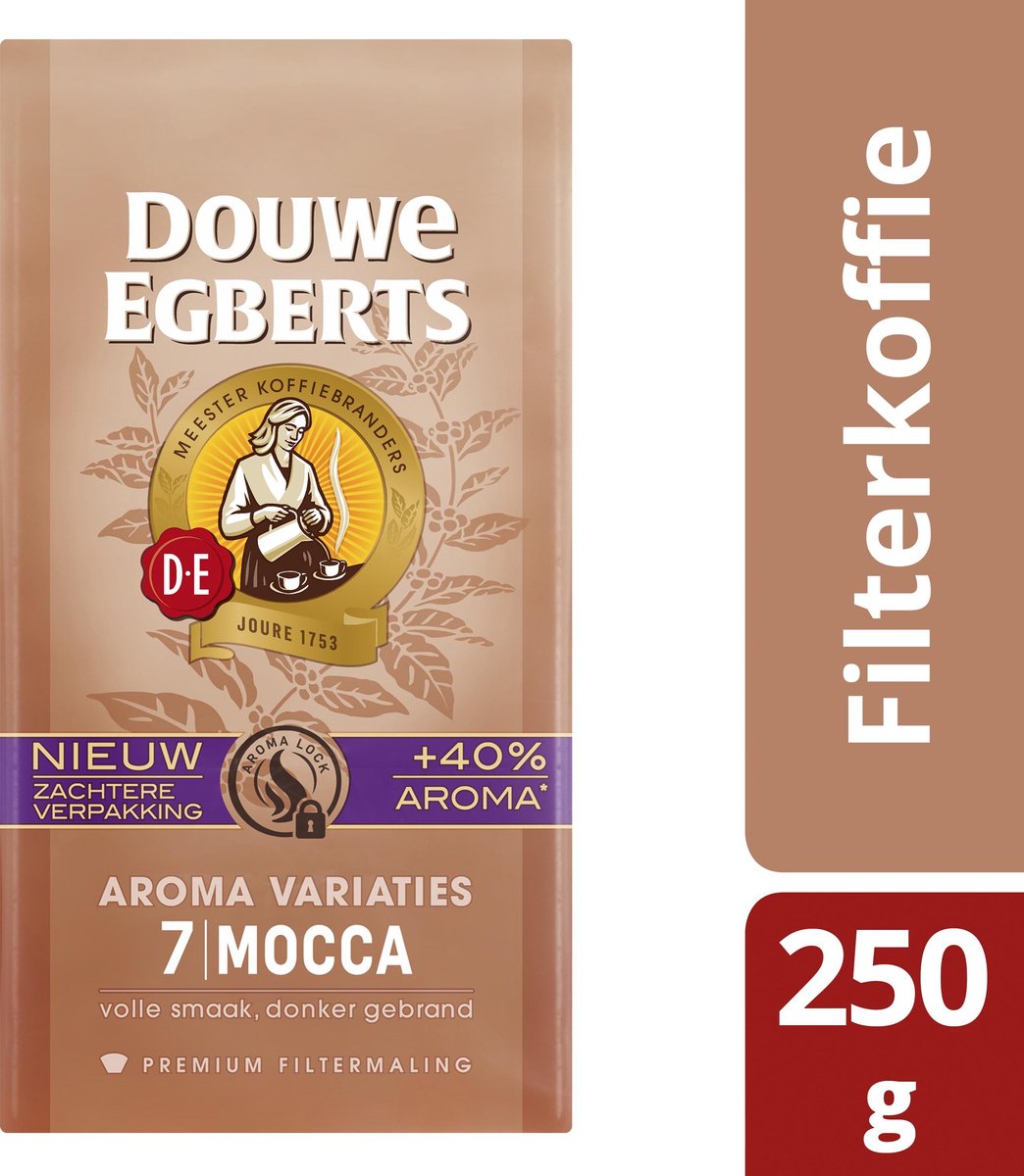 Douwe Egberts Mocca Filterkoffie - 250 gram thumbnail 4
