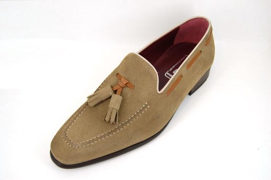 Stravers - Heren Loafers met Kwastjes Maat 48 Beige Suede Grote Maten  Herenschoenen | bol.com