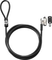 HP Keyed Cable Lock 10 mm kabelslot Zwart 1,83 m