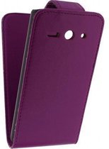 Xccess Leather Flip Case Huawei Ascend Y530 Purple