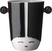 QDO Thermokop Kokeshi Girl - 210 ml - Zwart