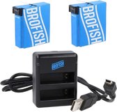 Brofish GoPro Dual battery charger + 2x battery for Hero4