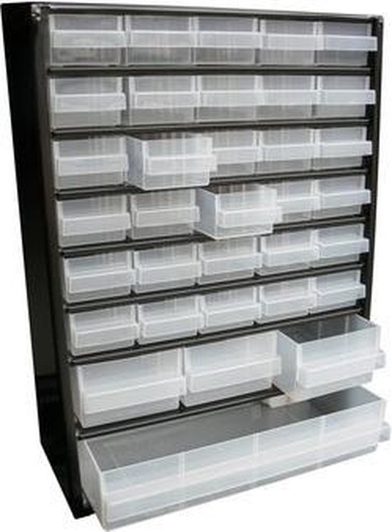 Raaco - Armoire à tiroirs en métal - 34 tiroirs - 10 séparateurs inclus
