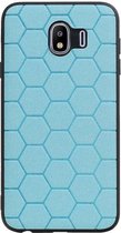 Samsung Galaxy J4  Hexagon Hard case Blauw