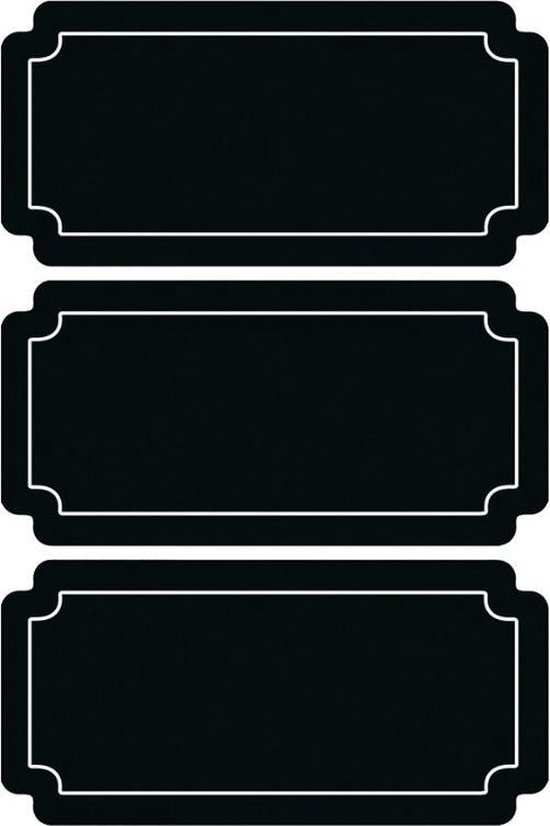 18x Krijtbord voorraadkast etiketten/stickers rechthoekig herschrijfbaar -  Keuken... | bol.com