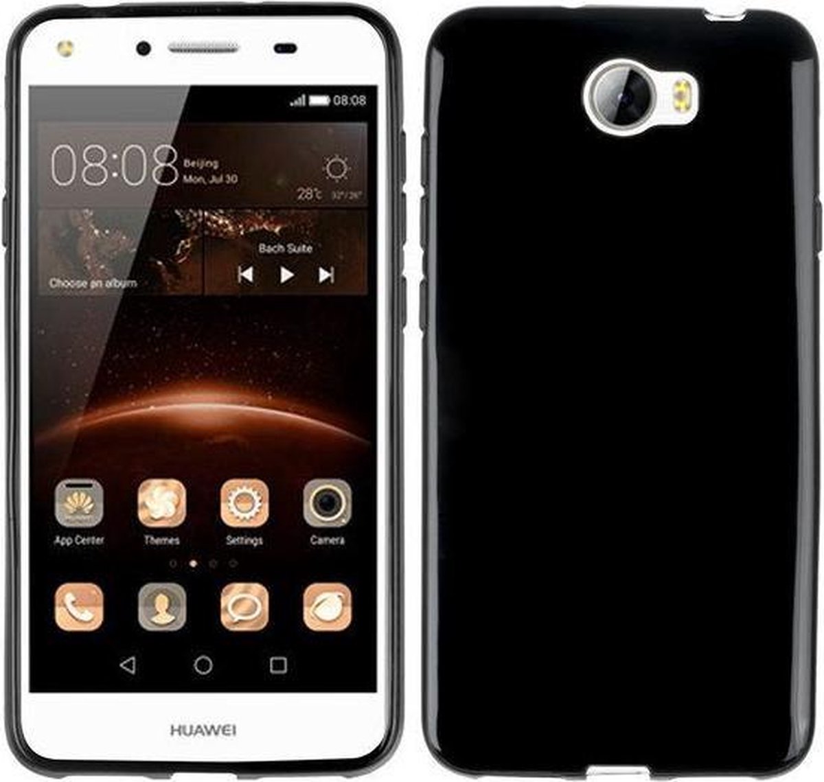 Zwart TPU Telefoonhoesje voor de Huawei Y5 2 / Huawei Y5ll