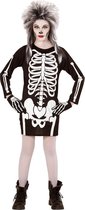 Zwart en wit skelet kostuum voor meisjes - Verkleedkleding