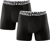 Muchachomalo Basiscollectie Light cotton Heren Boxershort - 2 pack - Zwart - Maat M