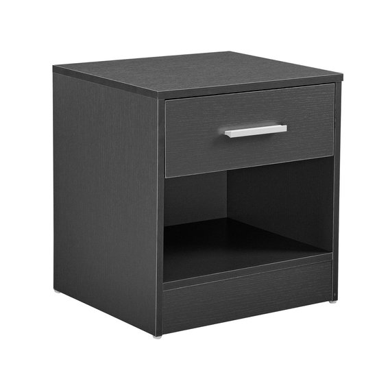 Armoire de bureau - table de nuit avec 1 tiroir et compartiment ouvert -  gris | bol.com