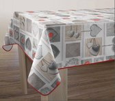 Nappe anti-tache Coeurs 200 x 150 cm - Accessoires de table décoratifs - Décoration de salon - Bonne et Plus®