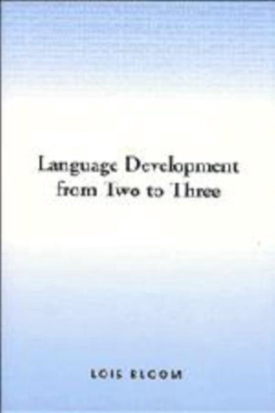 Language Development from Two to Three - cover