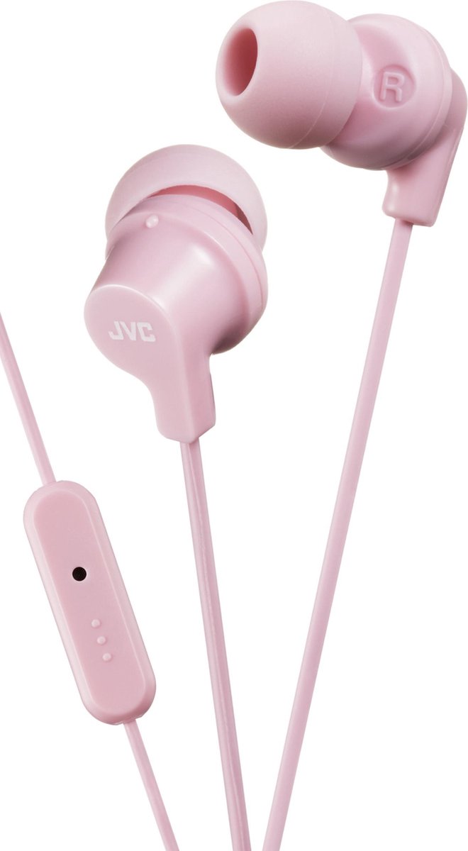 JVC HA-FR15-LPEF - In-ear hoofdtelefoon met afstandsbediening en microfoon - Licht Roze