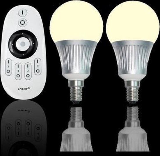 Gelijk dictator amplitude 2 x WiFi Smart LED lamp kleine fitting met afstandsbediening | bol.com
