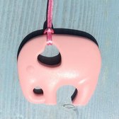 Bijtketting Kauwketting Olifant Zachtroze