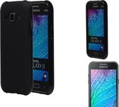 MP Case TPU Cover voor Galaxy J1 met verpakking Zwart