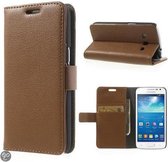 Grain Wallet case hoesje Samsung Galaxy 4G G386F bruin