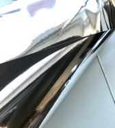 Vinyl wrap folie voor auto of keuken, 5m x 1.5m, chroom zilver autofolie