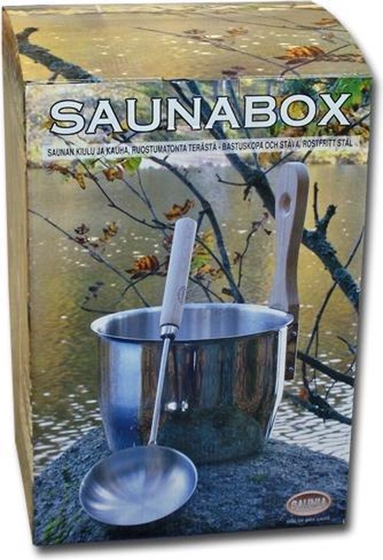 Saunia - Sauna emmer en lepel - RVS - 4,5L