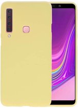 Hoesje Geschikt voor de Samsung Galaxy A9 2018 - Backcover Color Telefoonhoesje - Geel
