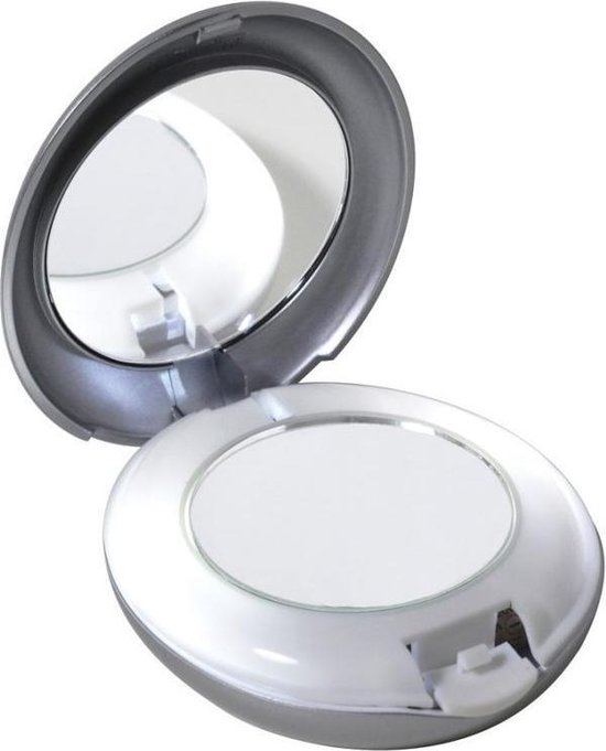 Minder dan onderhoud maak het plat Tweezerman - Compact Led Lighted Compact Spiegel - Make-upspiegel | bol.com