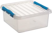 Sunware Q-line Opbergbox 18L - transparant/blauw