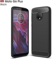 Armor Brushed TPU Hoesje Motorola Moto G6 Plus - Zwart