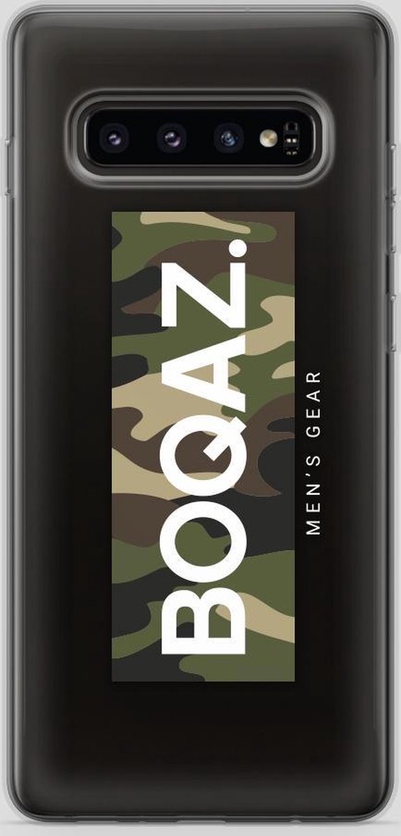 BOQAZ. Samsung Galaxy S10 Plus hoesje - Labelized Collection - Camouflage print BOQAZ