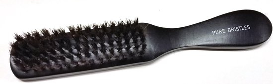 Old Barbers Echt Haren Haarborstel-Zwart-Rechthoekig-21 cm.