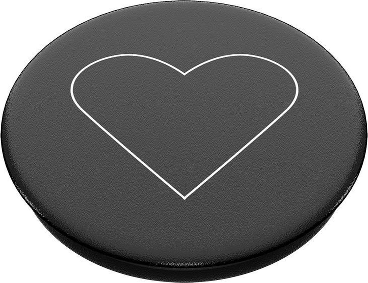 PopSockets PopGrip Trois Cœurs Blancs Et Noirs - Support Et Grip Amovible Pour Smartphone/Tablette