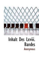 Inhalt Des LXVIII. Bandes